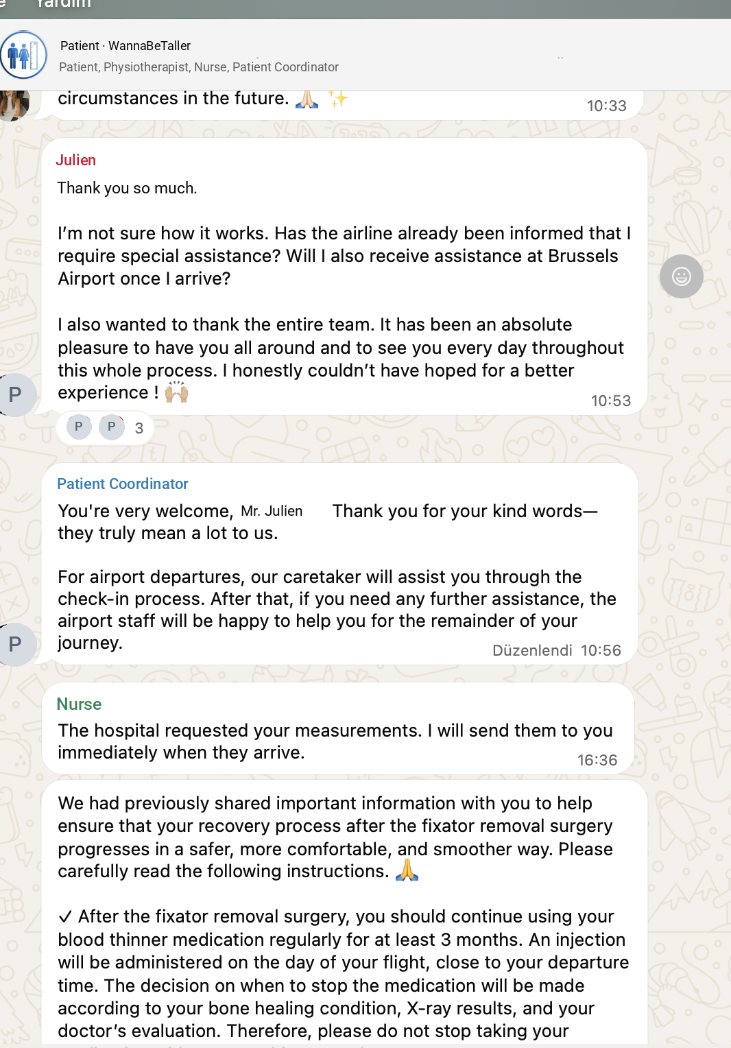 Farewell message 9 · names hidden
